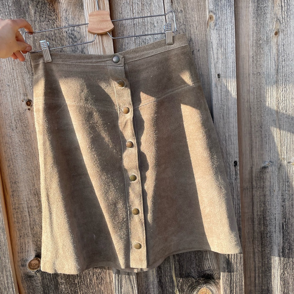 Made in Spain suede leather skirt